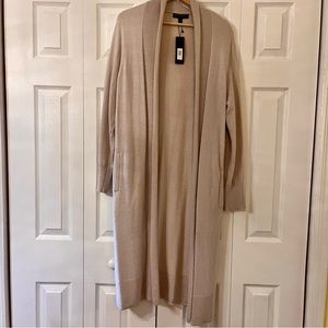 Banana Republic merino wool blend duster sweater size large oatmeal color